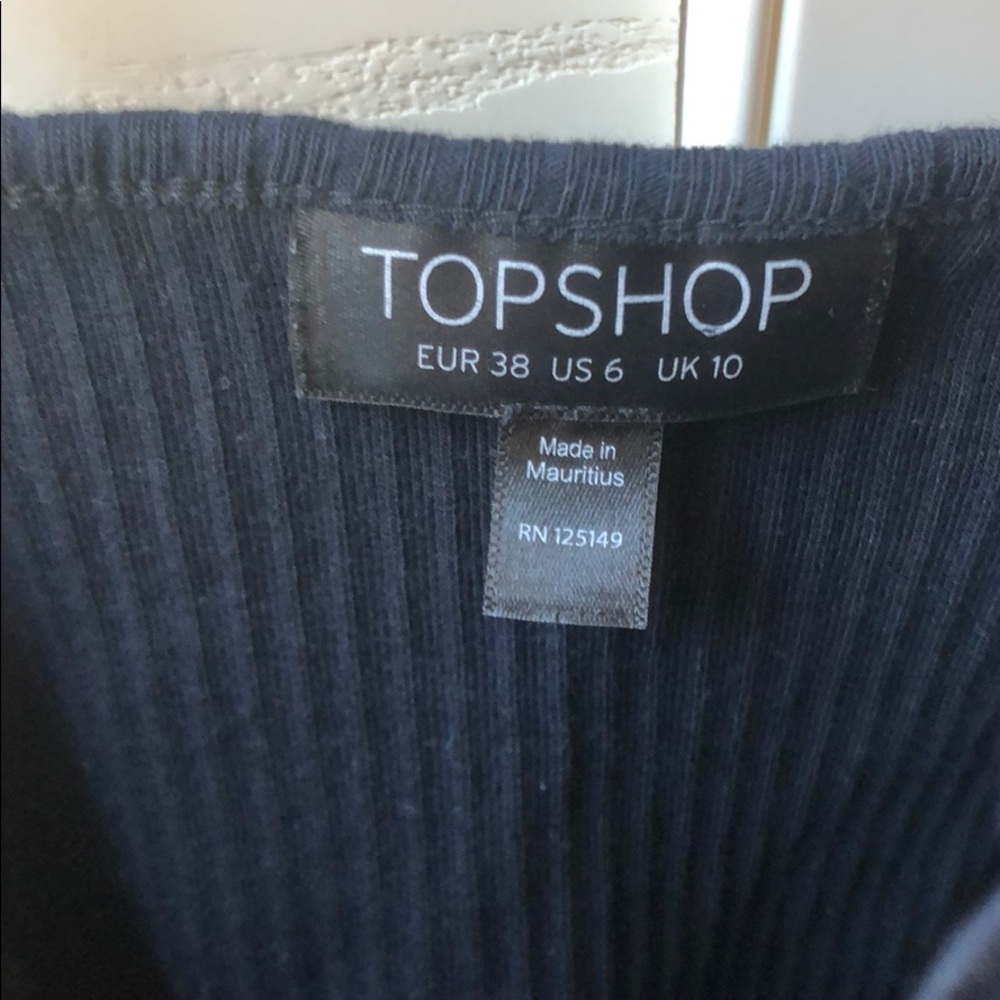 Black Ribbed Tank Top - Picture 4 of 4